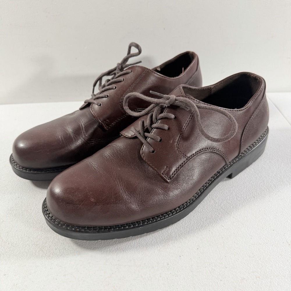 Nunn Bush Mens Brown Leather Lace Up Oxford Dress Shoes Size 9 M‎